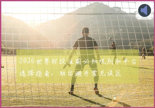 2026世界杯投注前必知规则和平台选择指南，助你避开常见误区